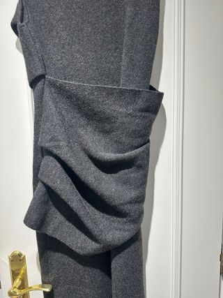 Vestido de punto gris invierno mujer