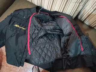 Chaqueta de moto negra