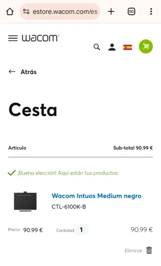 Tableta Gráfica Wacom Intuos Mediana