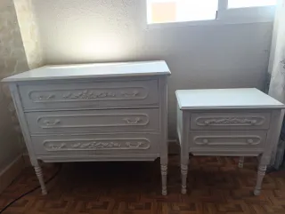 Cómoda y mesita de noche (Restauradas)
