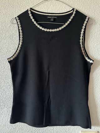 Top Negro Elegante Debbie Morgan Talla M
