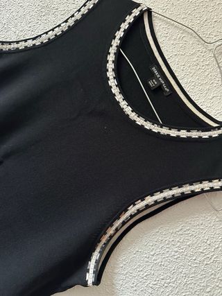 Top Negro Elegante Debbie Morgan Talla M