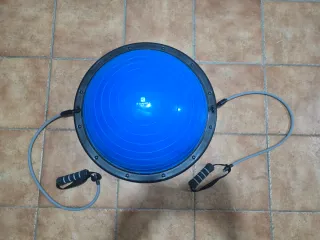 Estación de equilibrio azul con bandas