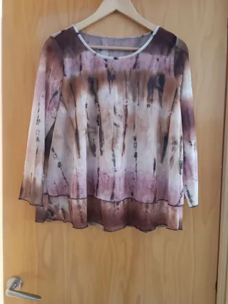 Camiseta de tul estampada talla única