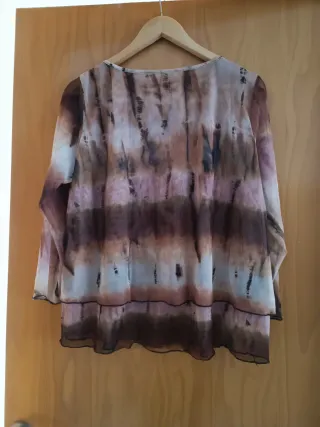 Camiseta de tul estampada talla única