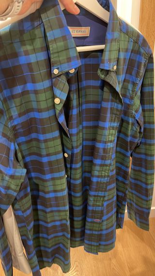 Camisa El Ganso cuadros azul y verde