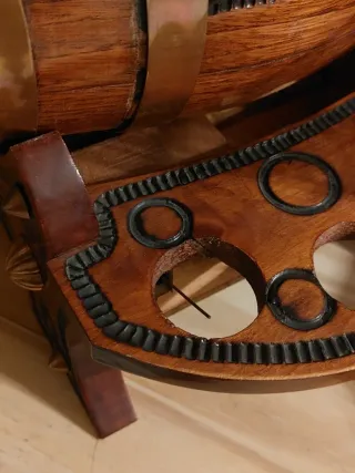 Botticella in legno artistica vintage con carillon