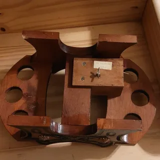 Botticella in legno artistica vintage con carillon