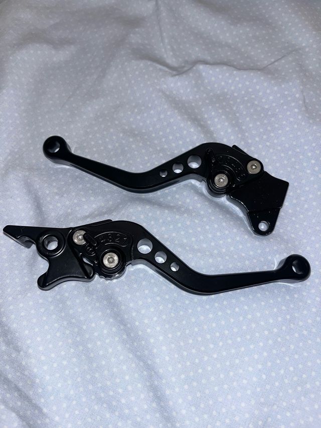 Manetas de moto regulables negras