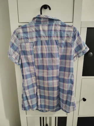 Camisa Next cuadros azul y morado Talla xs