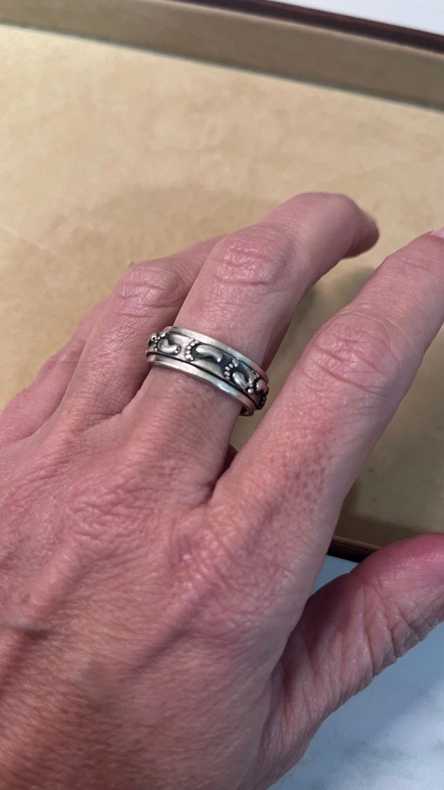 anillo plata anti estres