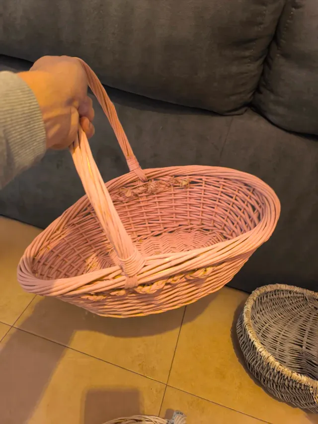 Lote 4 cestas mimbre