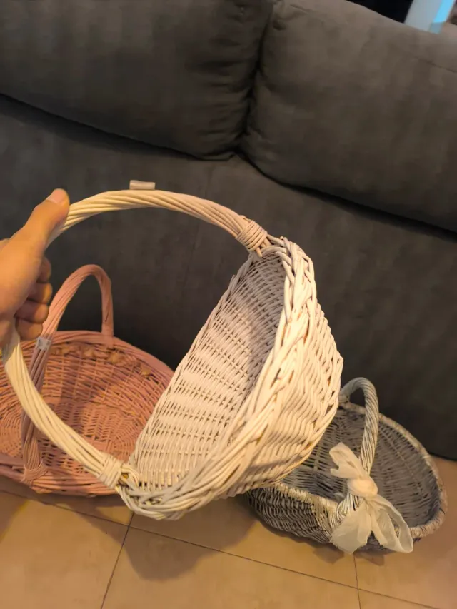 Lote 4 cestas mimbre