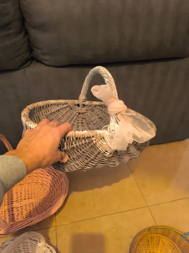 Lote 4 cestas mimbre