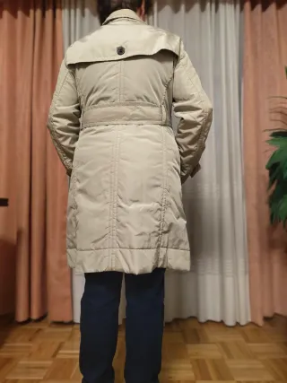 Gabardina acolchada beige