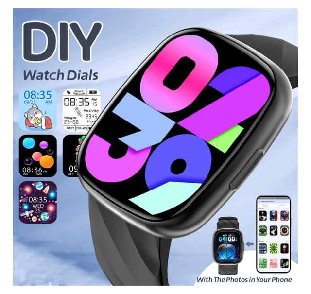 Smartwatch Bambini IP68 Impermeabile Nero