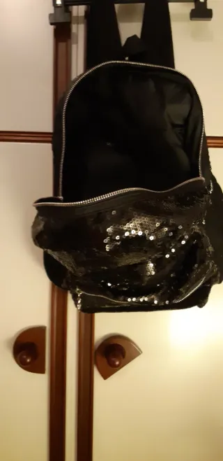 Zainetto Liu Jo paillettes nero e argento