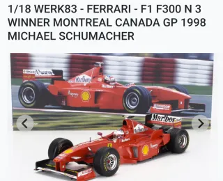 Prezzo per un solo modello Schumacher 1:18