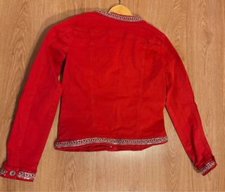 Cazadora Vaquera Roja Talla S