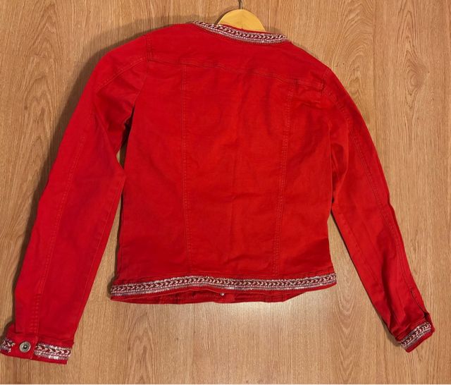 Cazadora Vaquera Roja Talla S