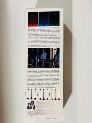 Lampara de mesa Lexon Steli Bell purple nueva