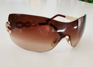 Occhiali da sole Versace Medusa marroni e dorati