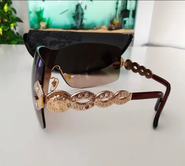 Gafas de sol Versace Medusa Marrones y Doradas