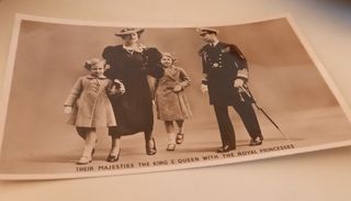 Caixa Biscoitos Família Real 1930 + Postal