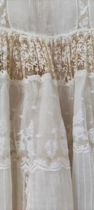 Traje Bautismo Siglo XIX: Vestido, Capa