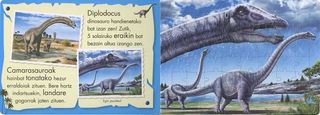 Libro de dinosaurios con 4 puzzles de 48 piezas,+6