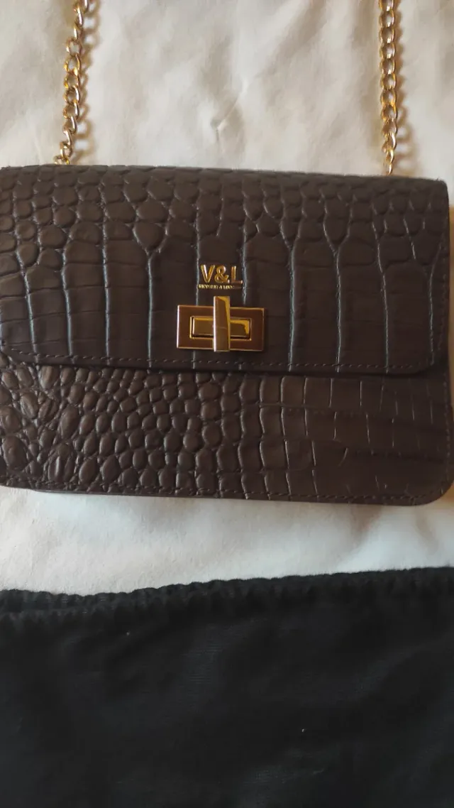 Borsa in pelle Victorio & Lucchino marrone