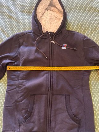 Felpa K-Way donna con cappuccio e zip