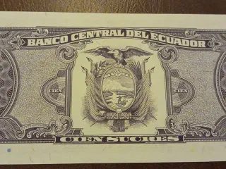 Billete Ecuador 1992  100 sucres