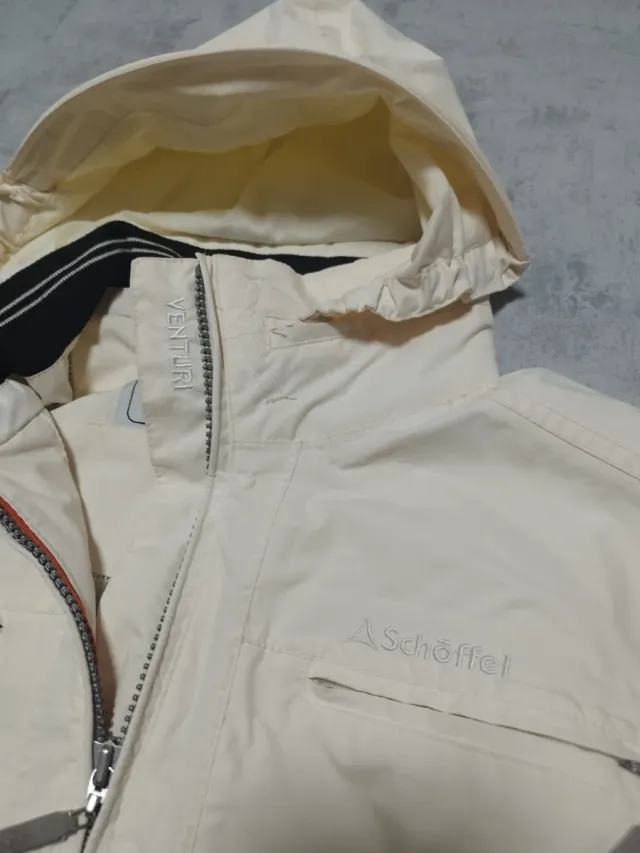 Chaqueta Impermeable Schöffel Beige con Capucha