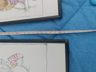 2 Cuadros Infantiles Dibujos con marco incluido