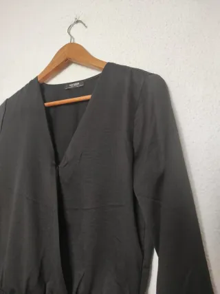 Body ZARA cruzado negro satinado evento