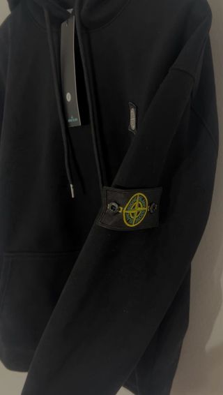 Sudadera Stone Island Negra con Capucha