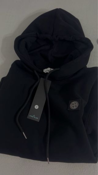 Sudadera Stone Island Negra con Capucha