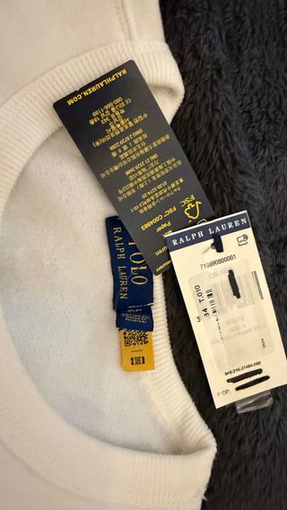 Sudadera Polo Ralph Lauren Tie-Dye Blanca con etiq