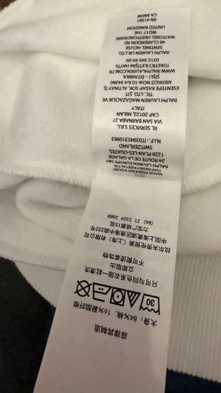 Sudadera Polo Ralph Lauren Tie-Dye Blanca con etiq