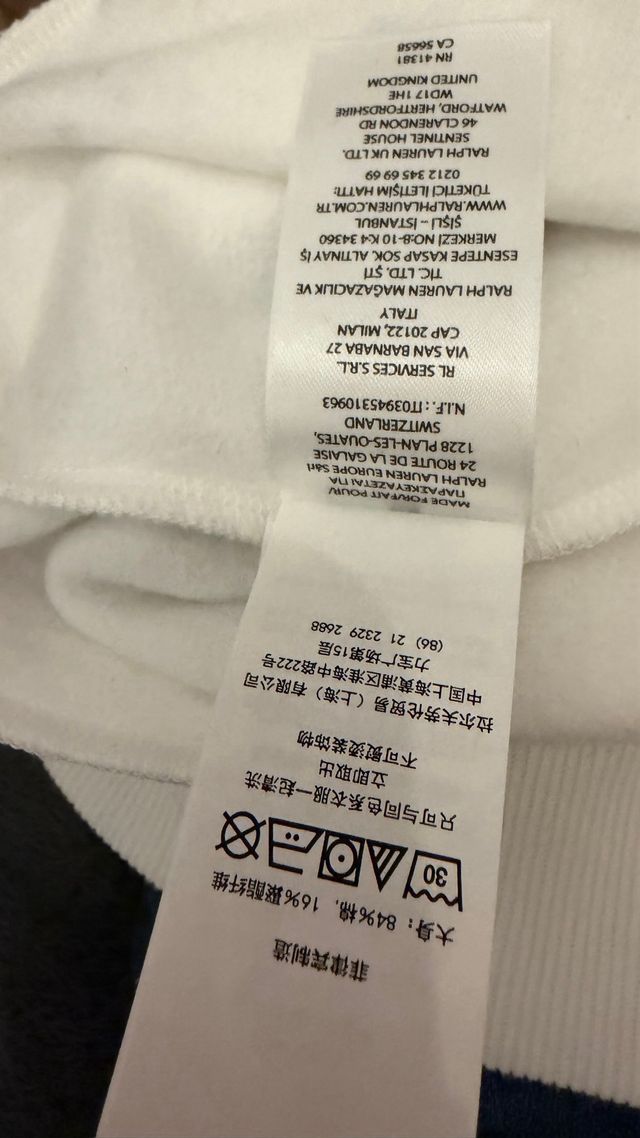 Sudadera Polo Ralph Lauren Tie-Dye Blanca con etiq