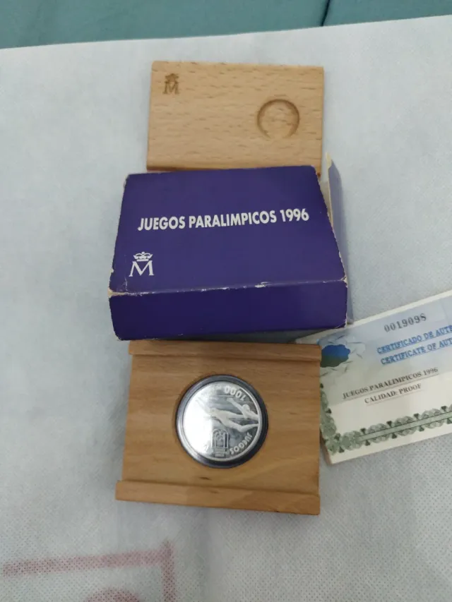 Moneda 1000 Pesetas Plata Juegos Paralímpicos 1996