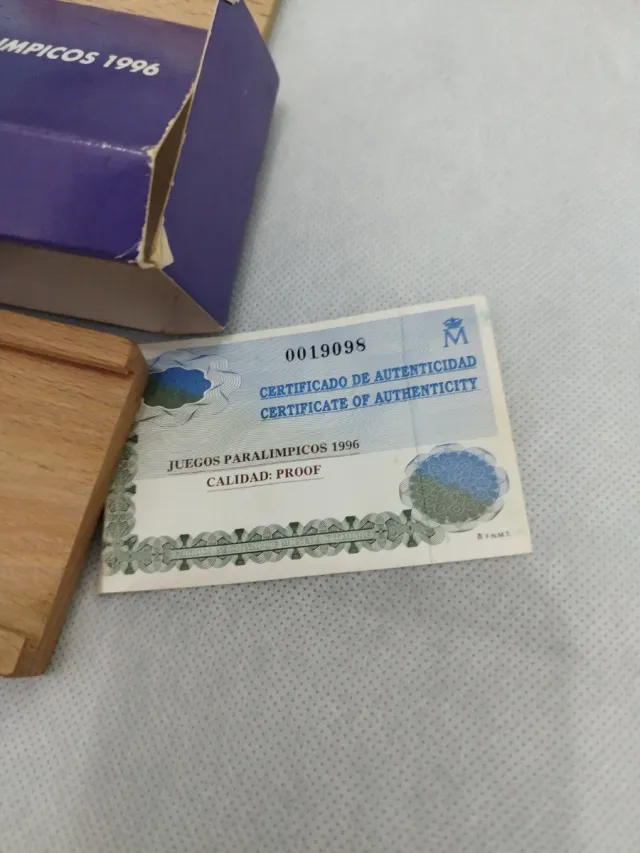 Moneda 1000 Pesetas Plata Juegos Paralímpicos 1996