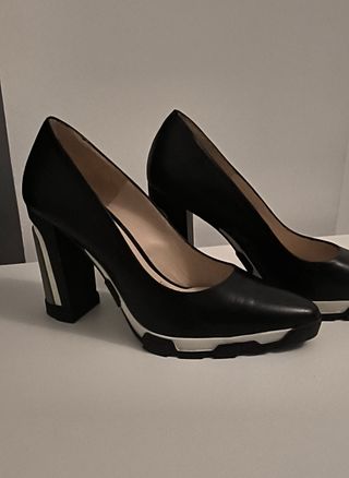 Zapatos Lodi Tacón Negro Usados 1 Vez