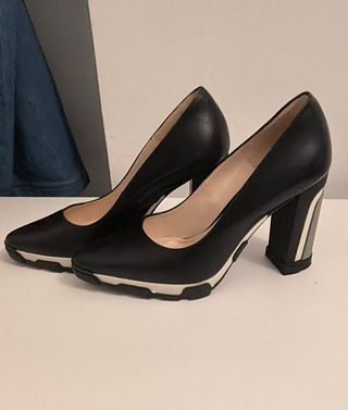 Zapatos Lodi Tacón Negro Usados 1 Vez