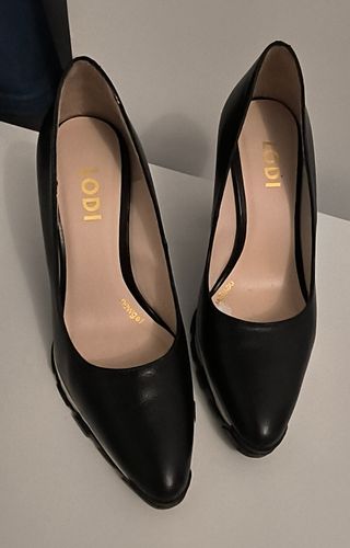 Zapatos Lodi Tacón Negro Usados 1 Vez