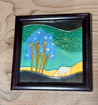 Cuadro Decorativo Cerámica y Madera