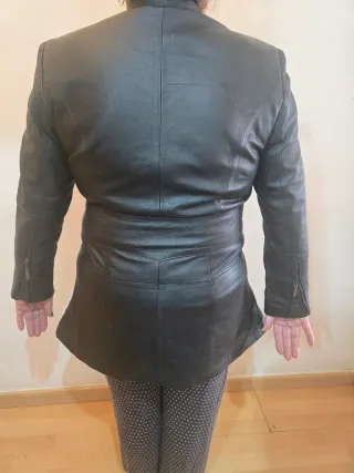 Cazadora Piel Mujer Negra