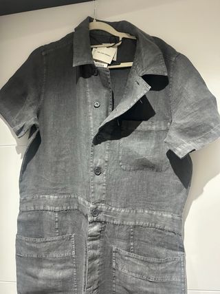 mono largo manga corta , lino , talla XS amplia