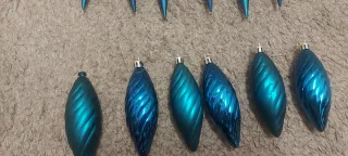 Adornos Navideños Azul Teal